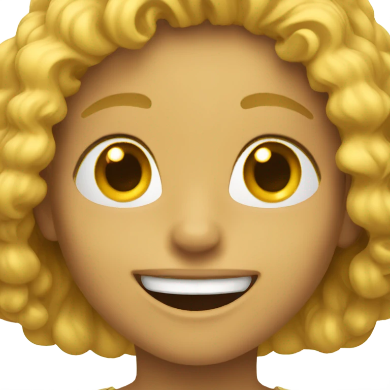Golden smile emoji
