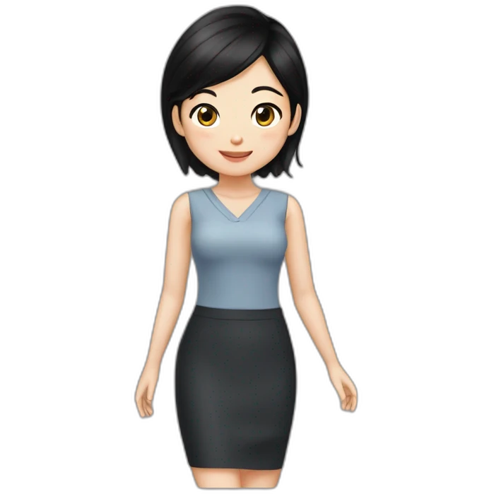 Evelyn Cathy Widjaja - asian black hair girl emoji