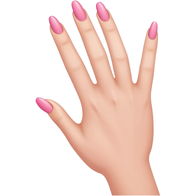 a 🖕🏼with a long pink nail emoji