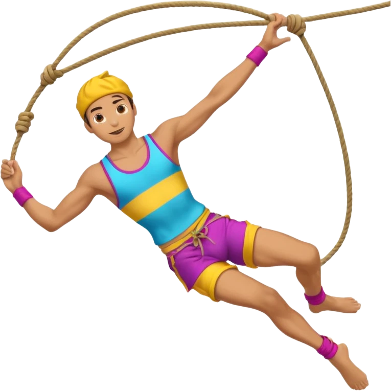 Acrobat – Slim performer mid-flip or balancing on rope emoji