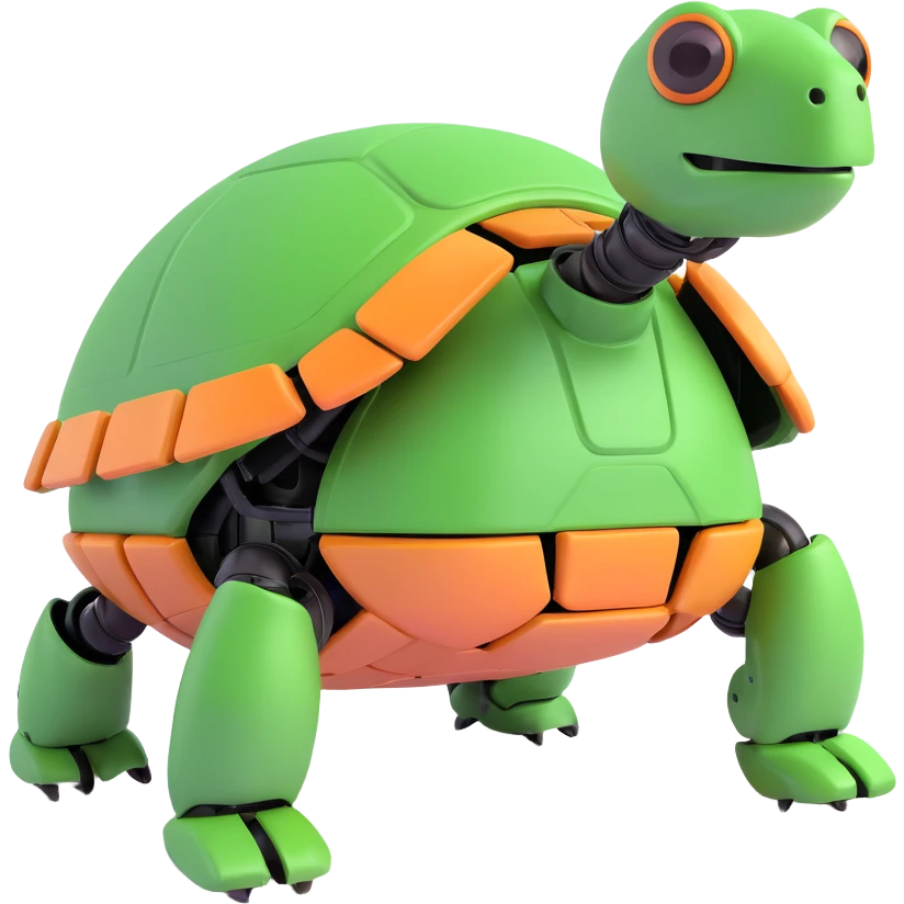 A robot turtle emoji