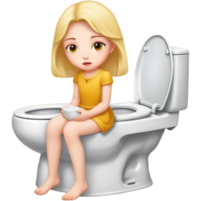 Girl on toilet emoji