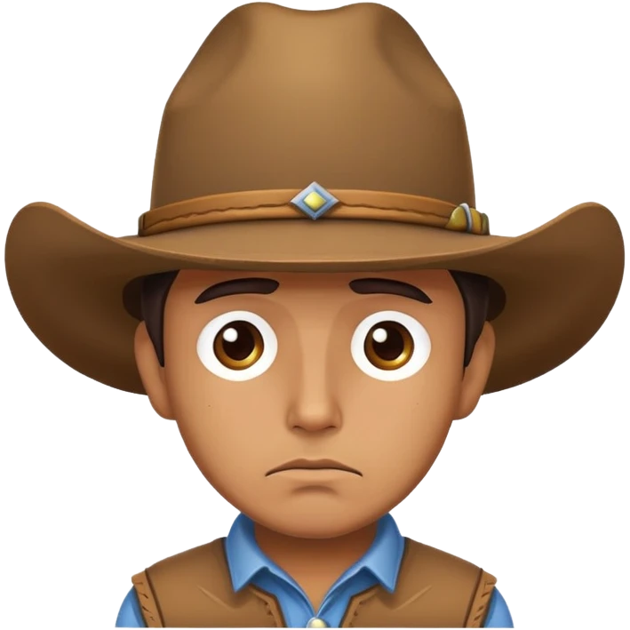 Sad cowboy emoji
