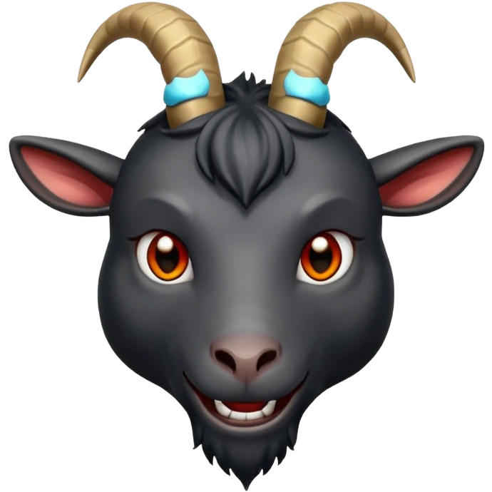 goat all black devil emoji