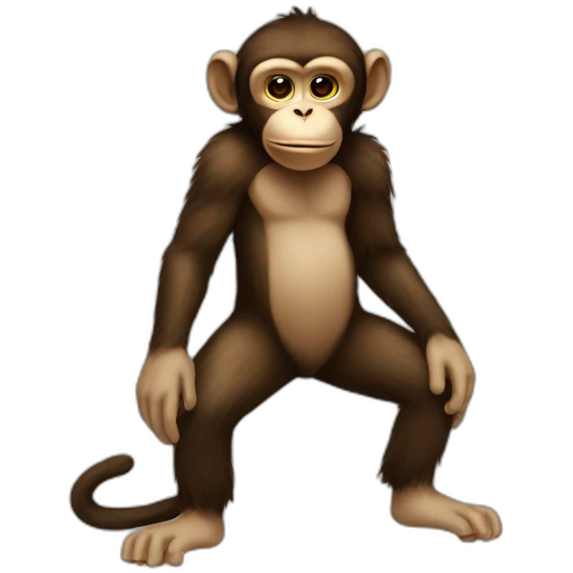 Monkey wearing Jordan 4 on its feet emoji