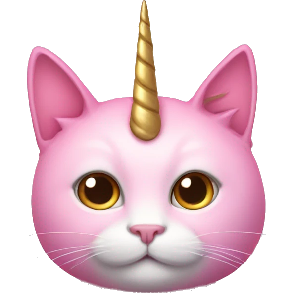 Pink cat with unicorn horns and fairy wings emoji