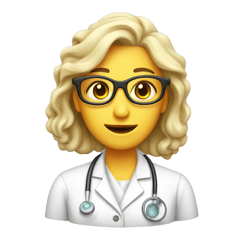 woman scientist with a beake emoji