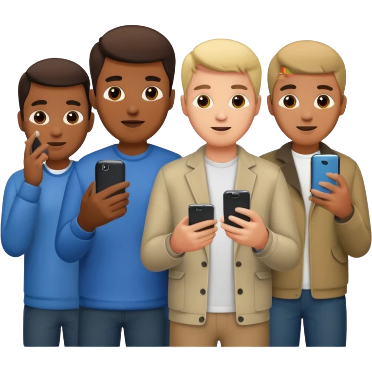 mobile iphone man team emoji