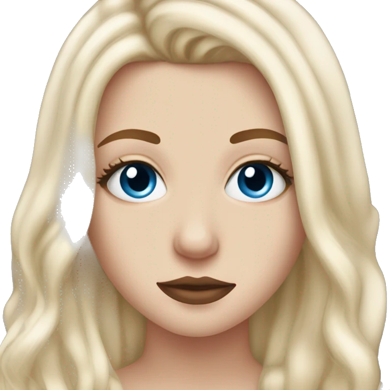 realistic white blonde girl blue eyes full lips hugging harry styles emoji