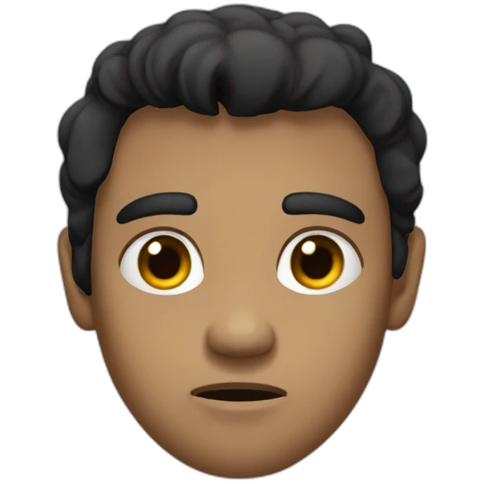 angry black-haired, no beard, young man emoji