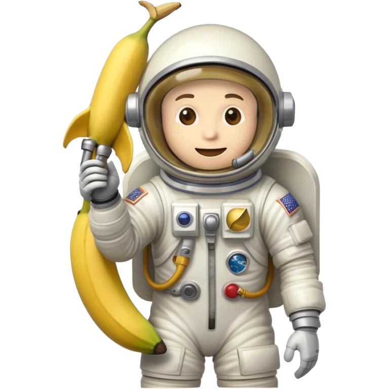 Astronaut on the moon, rocket slipped on banana peel  emoji