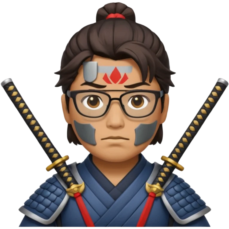 gözlüklü zırhlı samuray emoji