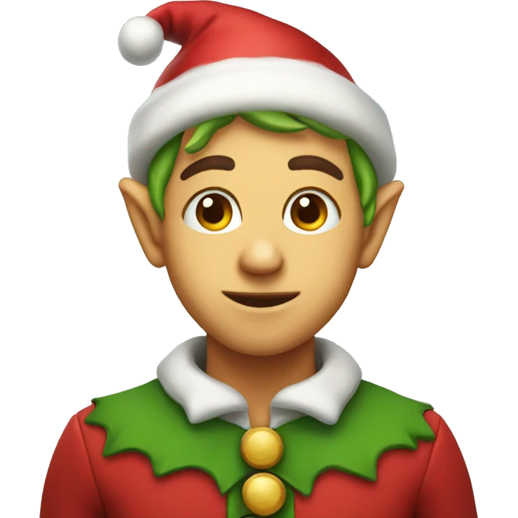 christmas elf cute emoji