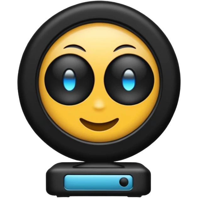 Parlante negro con celeste emoji