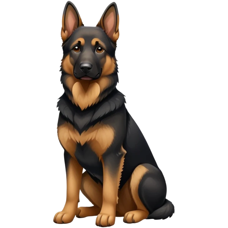 Black tan german shepherd stting emoji