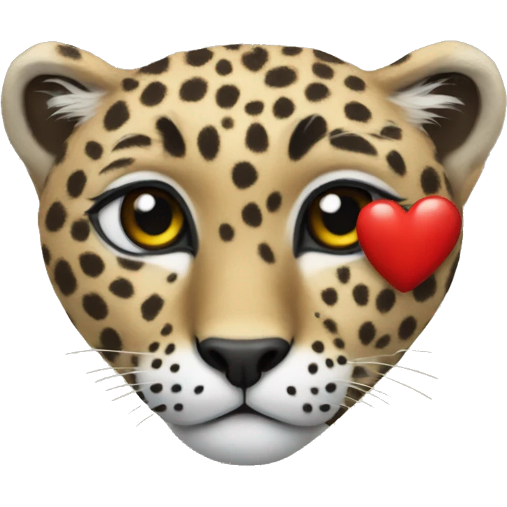 Lepoard love heart emoji