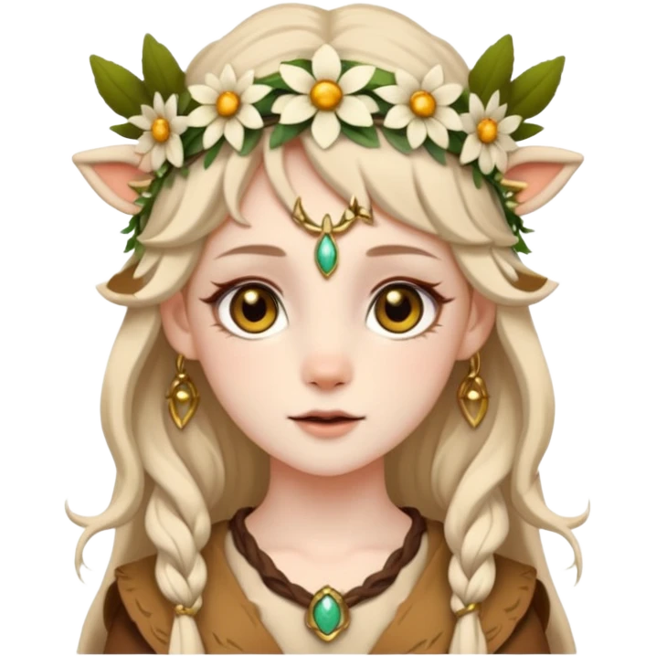 Cute Druid human like fawn emoji