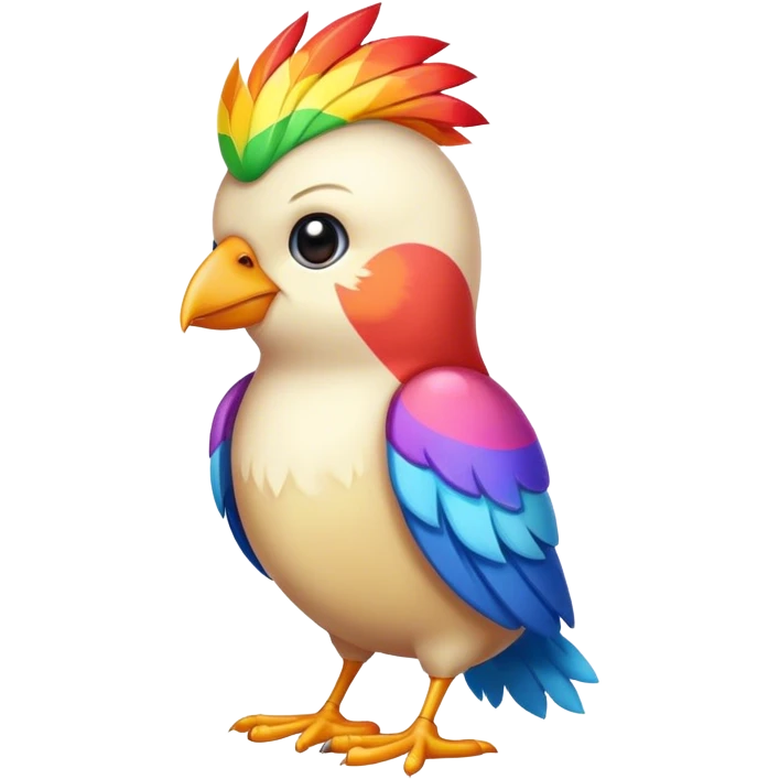 bird with pride fla emoji