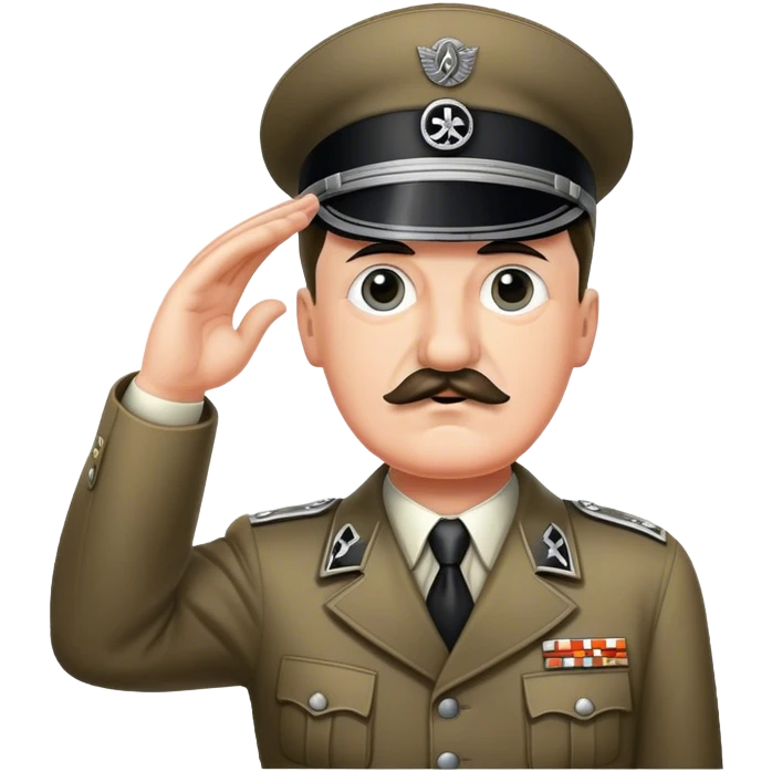 Hitler saluting  emoji