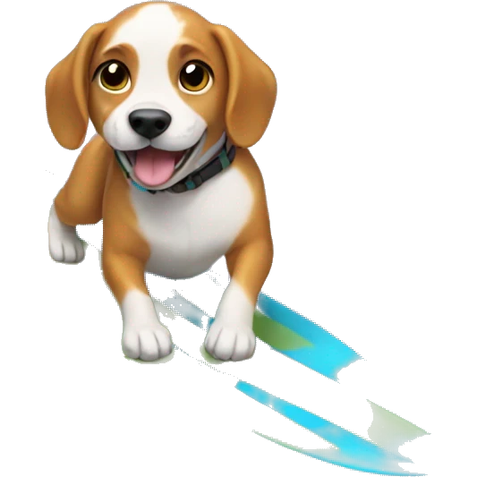 Dog surfing  emoji