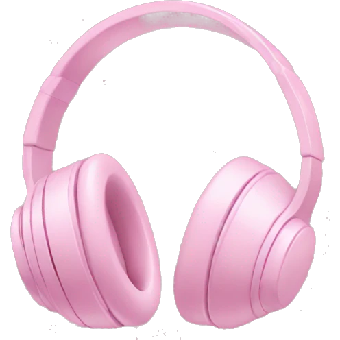 pastel pink headphone emoji