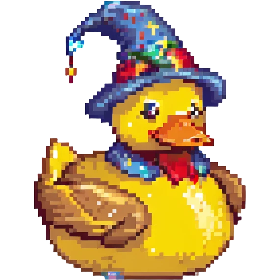 rubber duck with wizard hat emoji