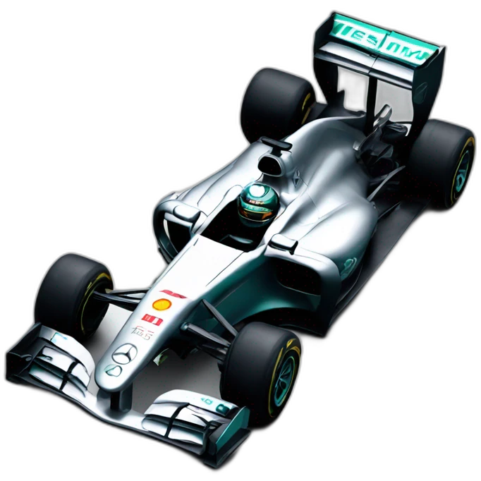 Formula 1 car mercedes emoji