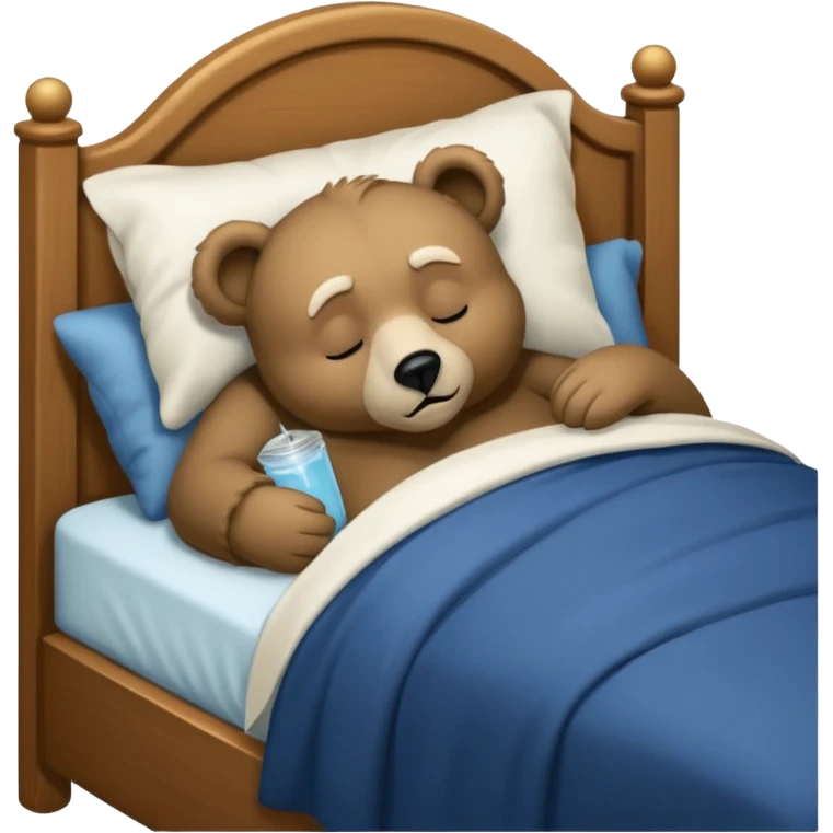 bear scrooge sleeping in bed  emoji