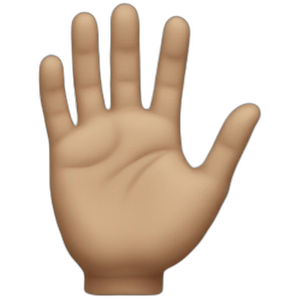Hand saying god bye emoji