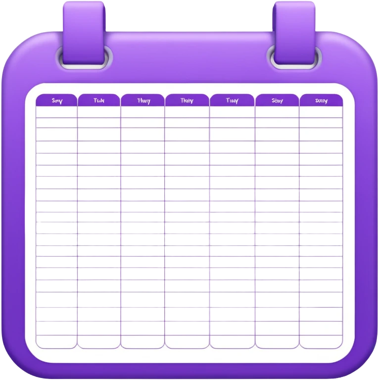 purple weekly calendar emoji