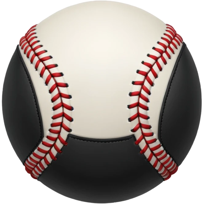 baseball with visible red stitching emoji