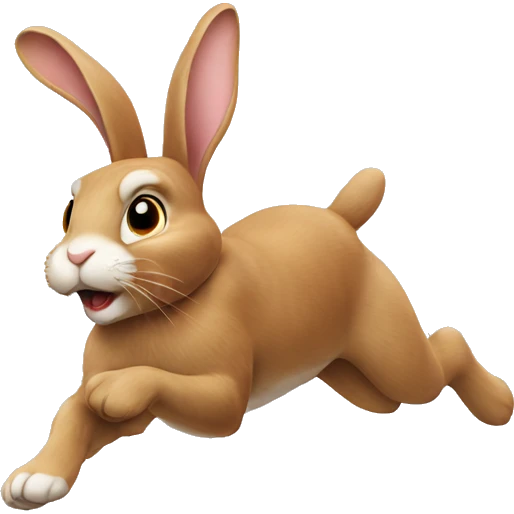 rabbit running fast emoji