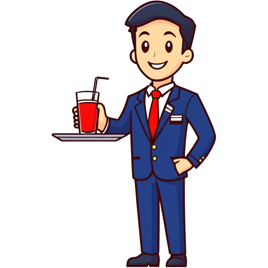Male cabin crew on plane emoji