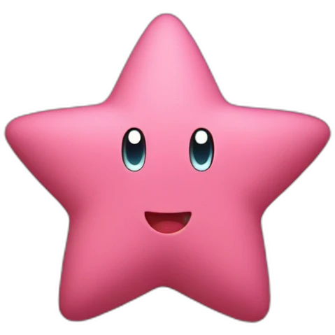kirby holding a star emoji