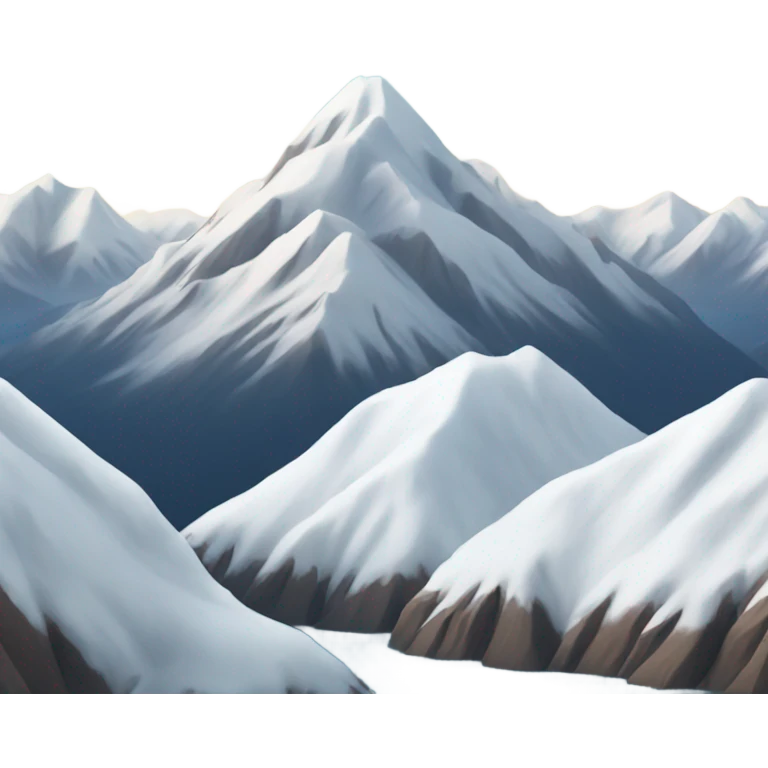 Mountains with snow emoji