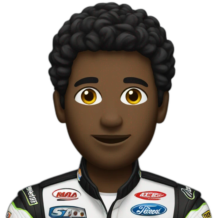 black NASCAR driver emoji