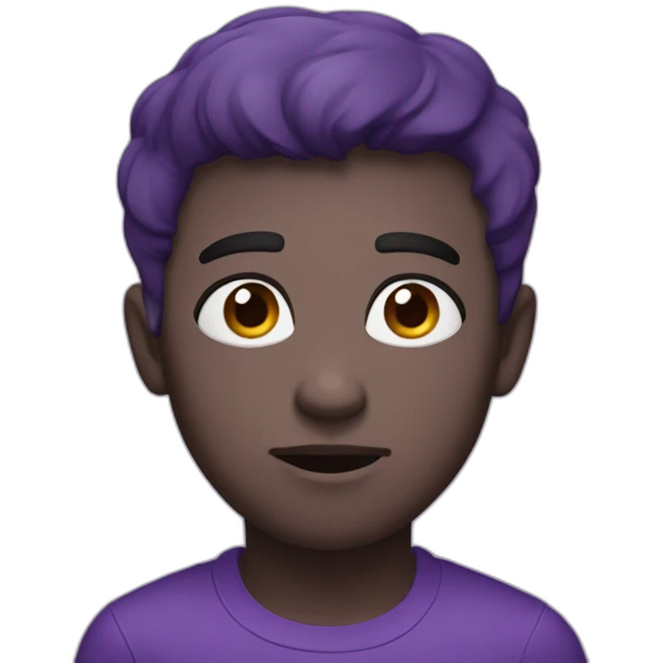 purple boy with short hair with a “are you serious right now” expression emoji