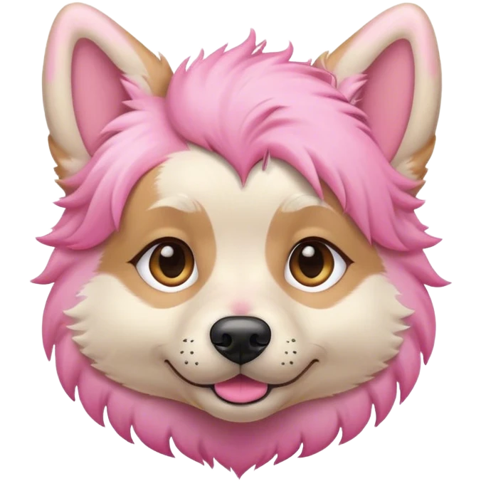 Dog pink emoji