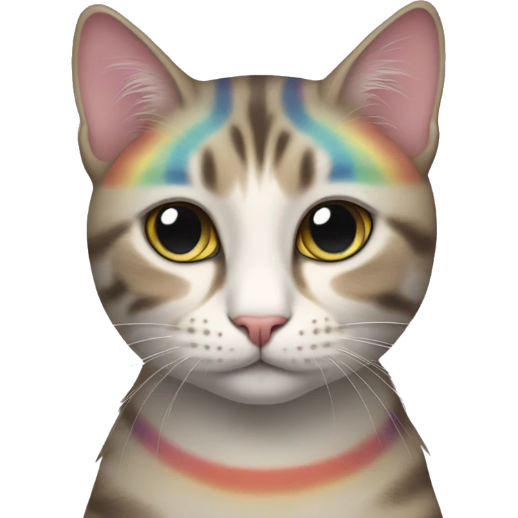 cat with rainbow stripes emoji