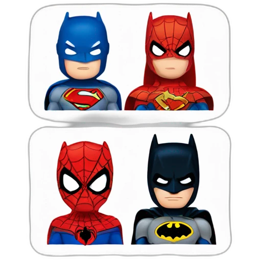 Spider-Man,Batman,superman et x panthère emoji