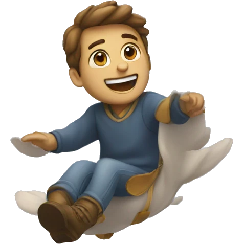 Man flying in Sky emoji