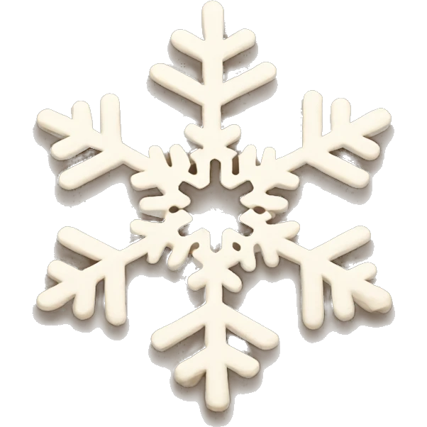 Beige snowflake emoji