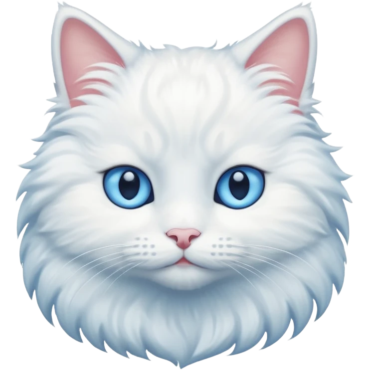 A white cat emoji