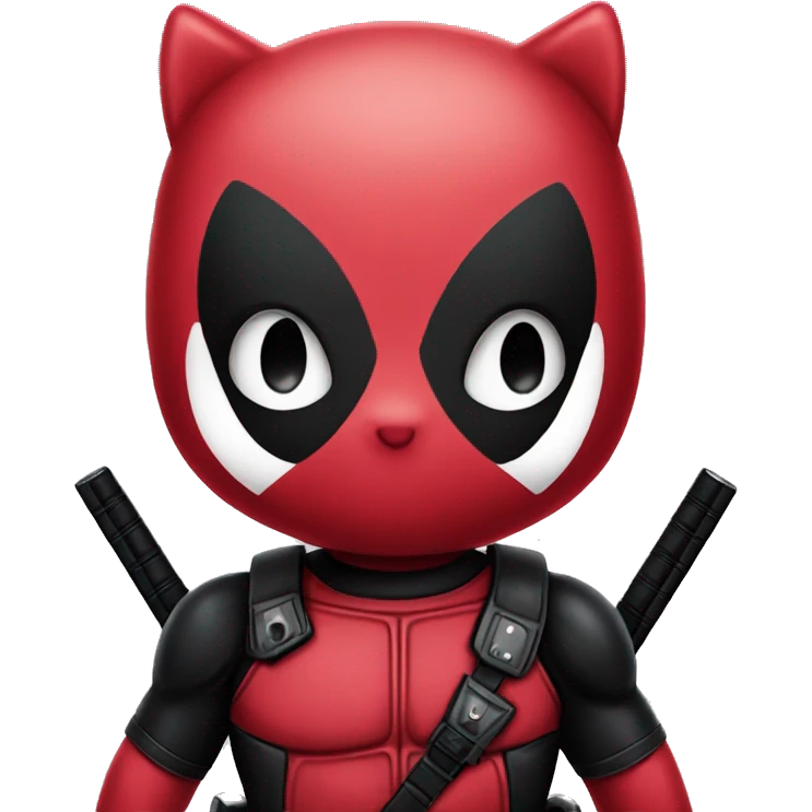 hello kitty as deadpool emoji