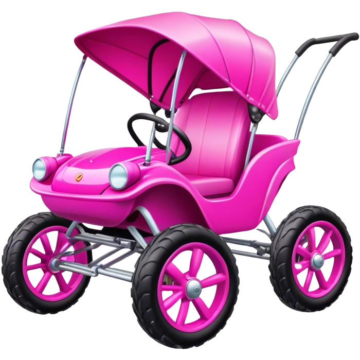 Pink buggy emoji