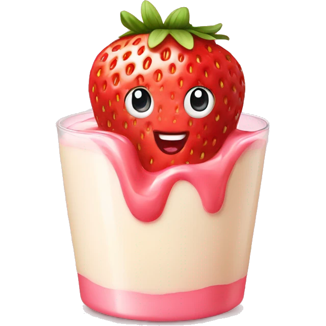 Strawberry cream emoji