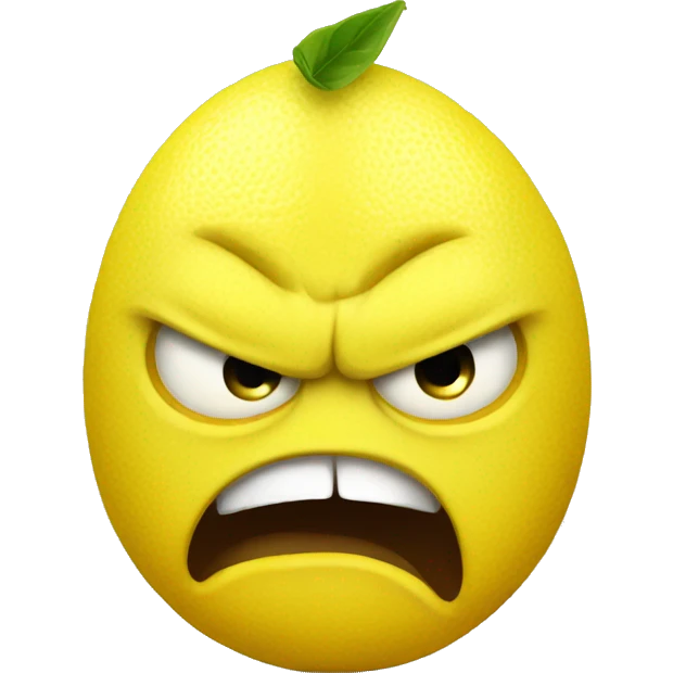 Lemon angry emoji