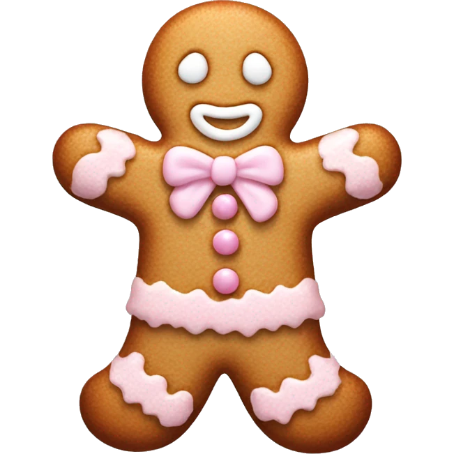 light pink frosted gingerbread man  emoji