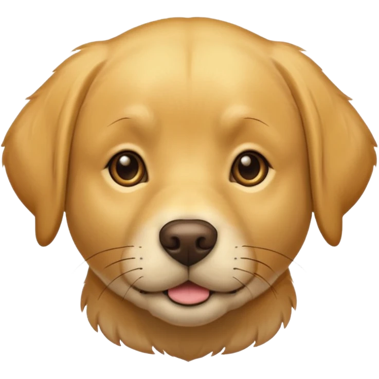 Labrador sitting with friendly expression emoji