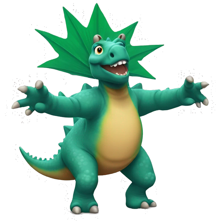 stegosaurus dinosaur dancing emoji